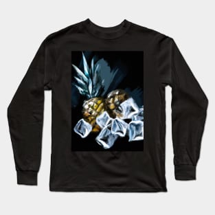 Pineapple and ice cubes Long Sleeve T-Shirt